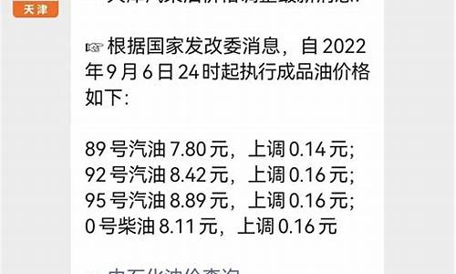 天津最新油价92汽油价格什么时候调整_天津最新油价调整最新消